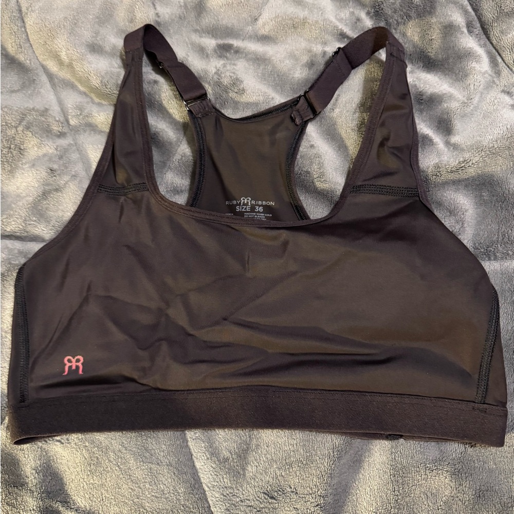 Ruby Ribbon Elegant Black Bra